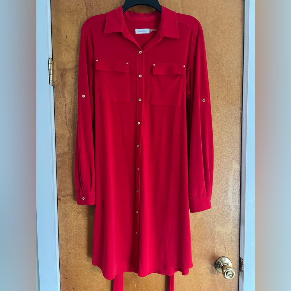 Red Calvin Klein dress size 10